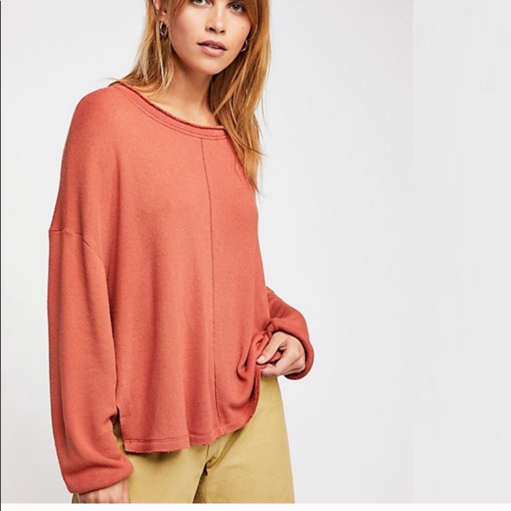 NWT Free People Sweater Be Good Terry Pullover XS - Picture 3 of 3